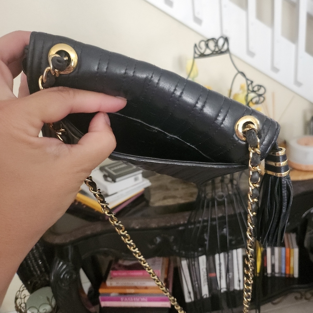 MARY ANN ROSENFELD VINTAGE LEATHER SHOULDER BAG - Picture 3 of 6
